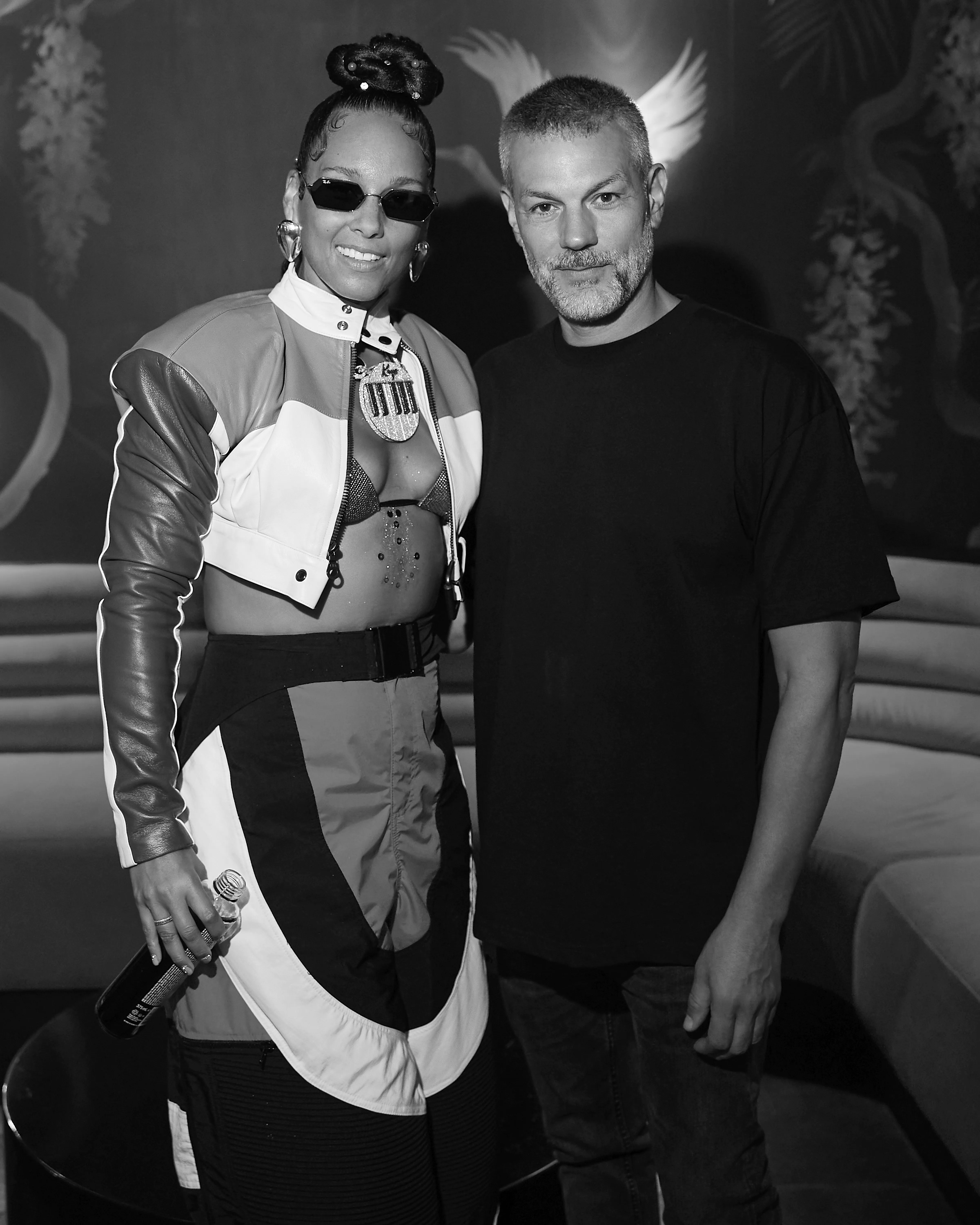 Yann Pissenem with Alicia Keys backstage at Ushuaïa Ibiza