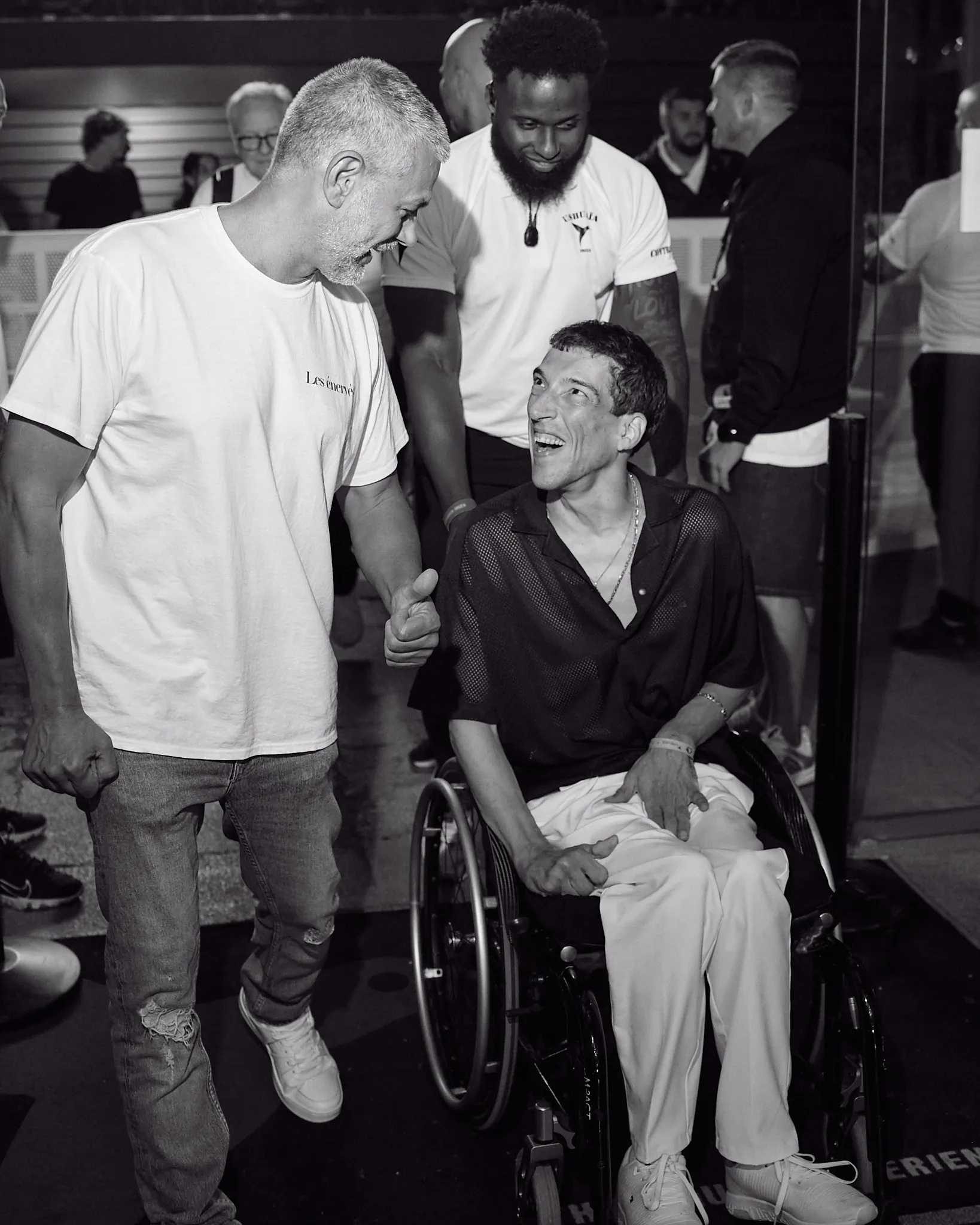 Yann Pissenem with DJ H backstage at Ushuaïa Ibiza