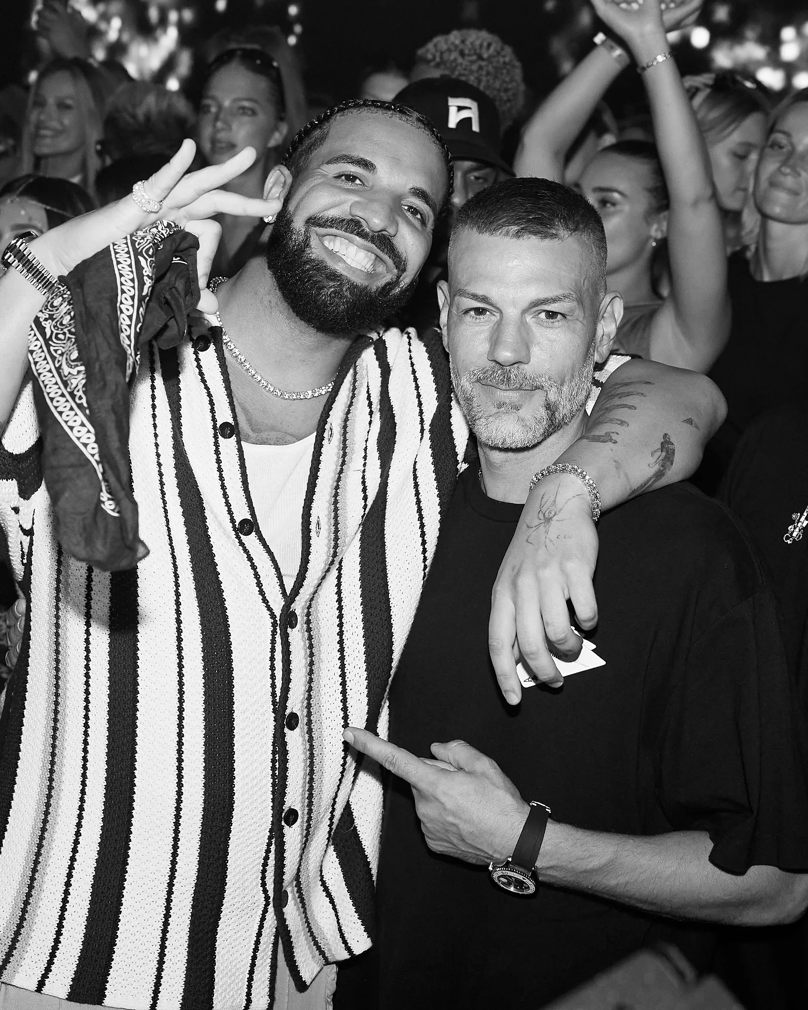 Yann Pissenem with Drake at Hï Ibiza