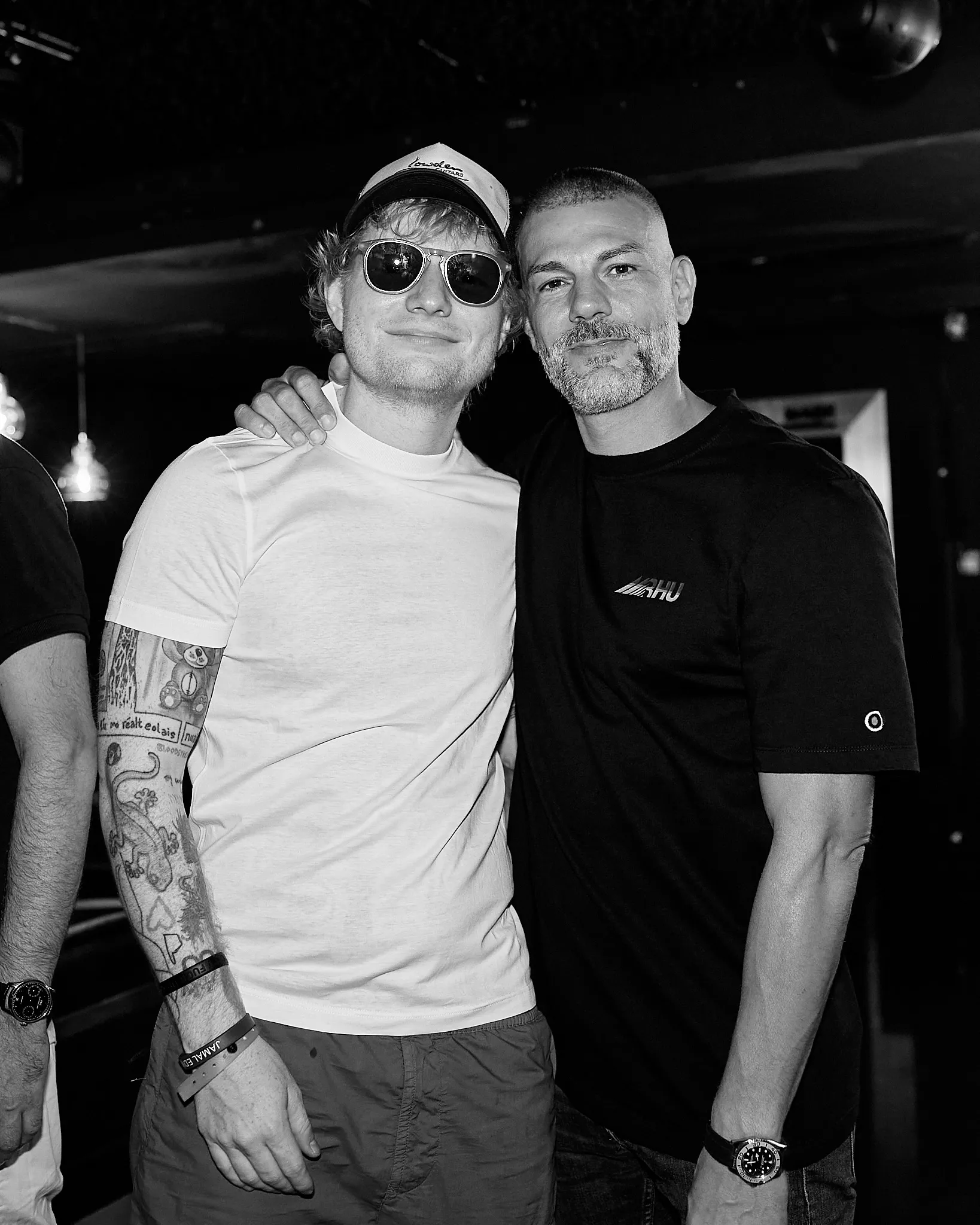 Yann Pissenem with Ed Sheeran backstage at Ushuaïa Ibiza