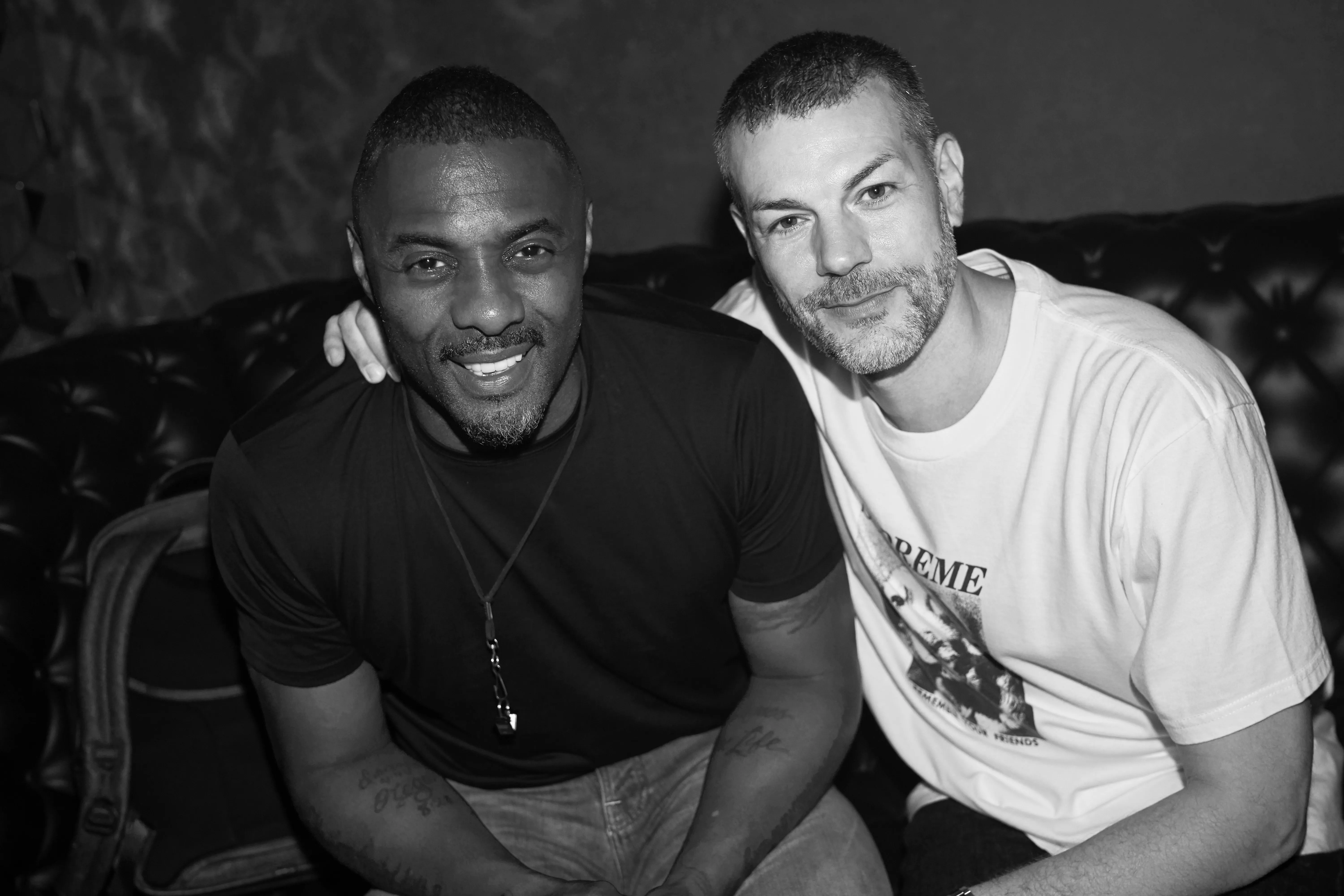 Yann Pissenem and Idris Elba backstage at Hï Ibiza