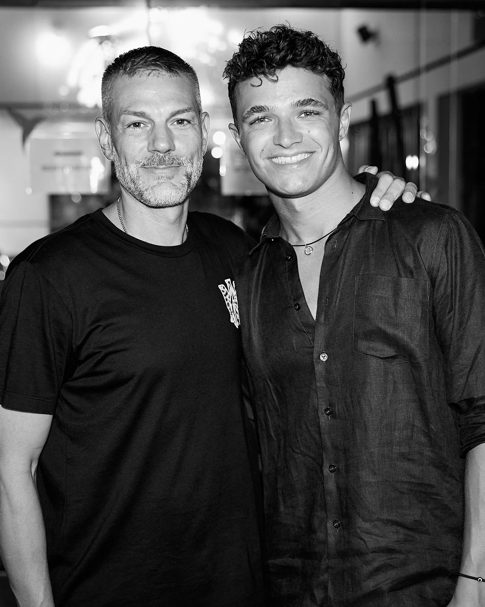 Yann Pissenem with Lando Norris backstage at Ushuaïa Ibiza