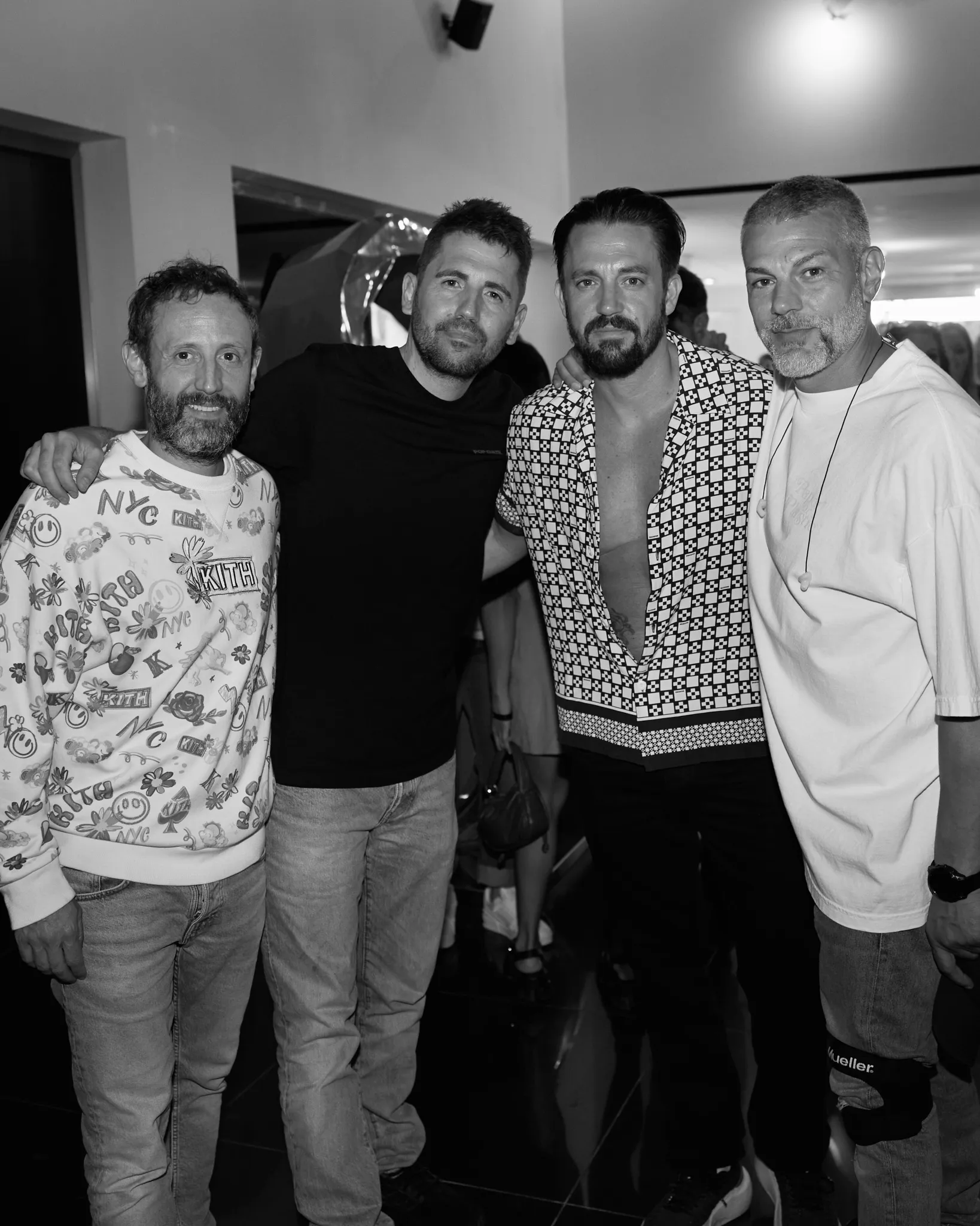 Yann Pissenem with Romain Pissenem, Dimitri Vegas and Like Mike at Ushuaïa Ibiza